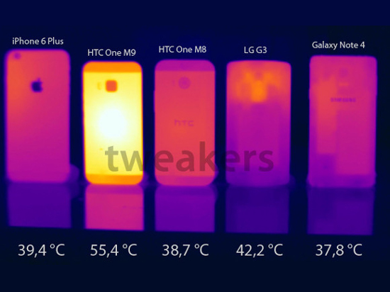 买来煎鸡蛋！HTC M9机身发热高达55.4度