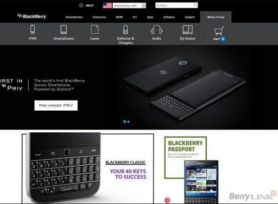 黑莓首款安卓机PRIV开售：约4440元