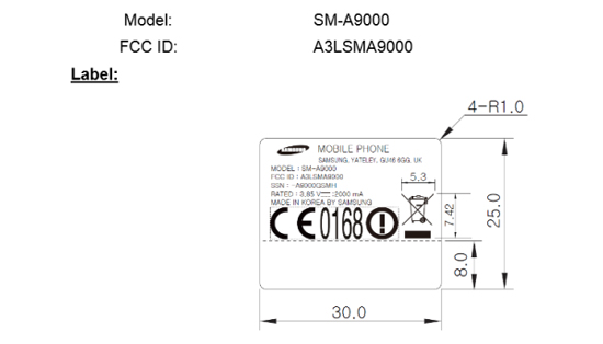 骁龙620+大屏大电池 三星Galaxy A9通过FCC认证