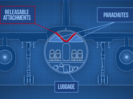 视频：脑洞大开！飞机与客舱分离设计可能救你一命