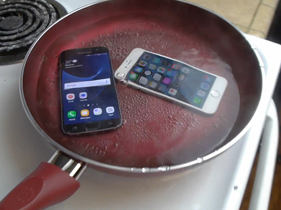 视频：比谁够耐煮 三星S7对阵苹果iPhone 6s