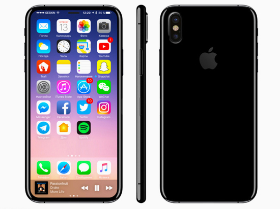 iPhone 8最新渲染图曝光：惊艳程度远超三星S8